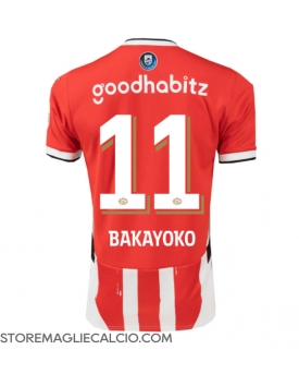 PSV Eindhoven Johan Bakayoko #11 Maglia Gara Casa Repliche 2024-25 Maniche Corte